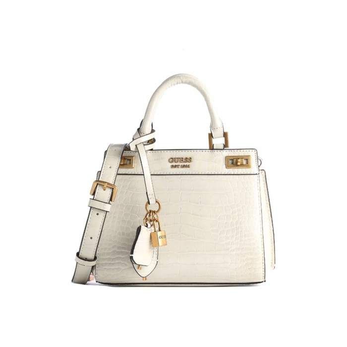 GUESS Katey Croc Mini Maimie Satchel Eggshell [177406] -  sac à épaule bandoulière sacoche