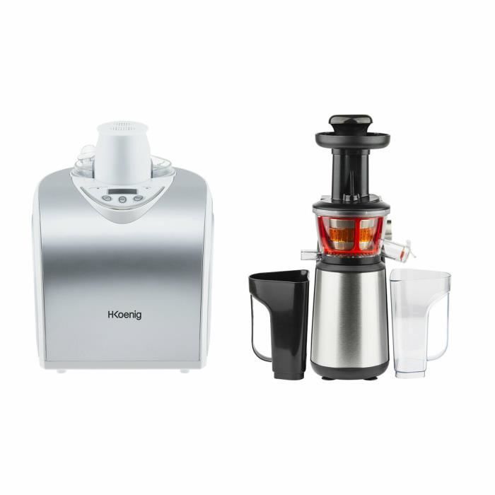 Turbine à glace et extracteur de jus HF180 et GSX12 H.Koenig