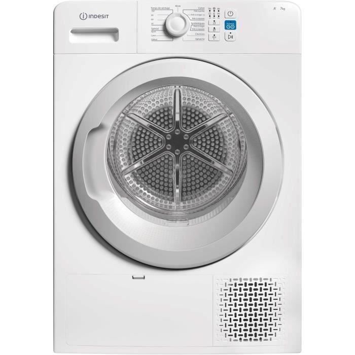 Sèche-linge pompe à chaleur INDESIT YTM0871FR - 7 kg - Classe A+ - Blanc