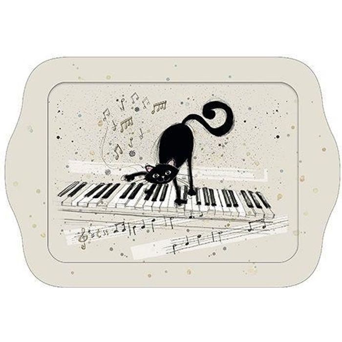 PETIT PLATEAU DE SERVICE INDIVIDUEL BUG ARTS CHAT PIANISTE - KIUB