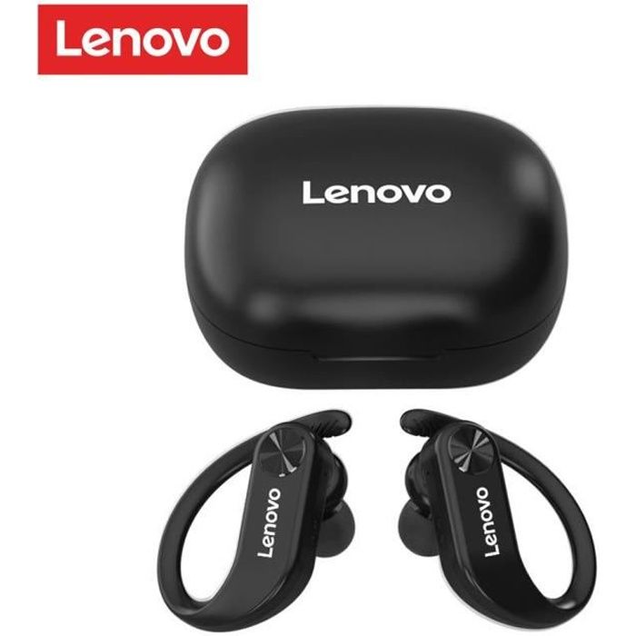 Écouteurs Lenovo LP7 Bluetooth 5.0 TWS Véritables écouteurs sans fil avec double micro Crochet d'oreille Écouteurs Twins Casque -Y