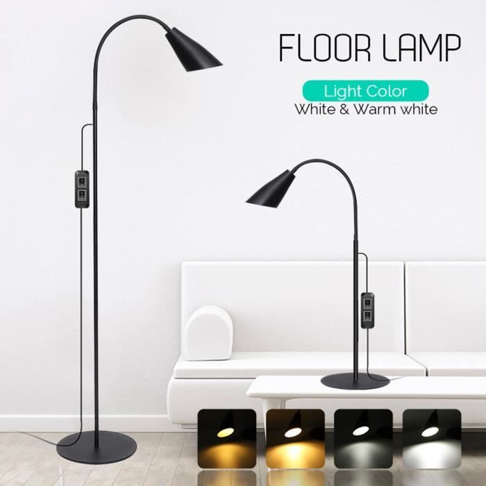 Lampadaire de salon noir E27 6W 800LM télescopable