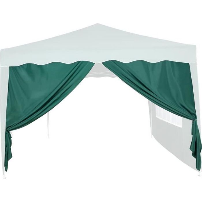 INSTENT® panneau latéral vert avec fermeture à glissière, sans fenêtre Vert