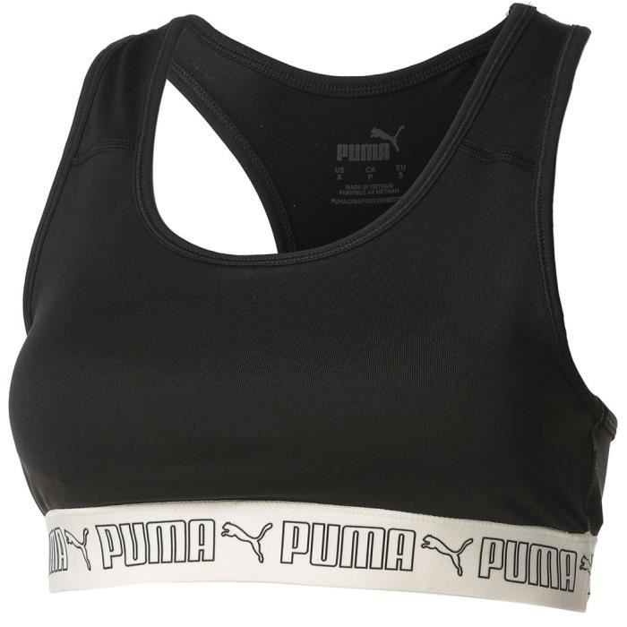 PUMA - Brassière sport Mid Impact - coques amovibles - technologie DRYCELL - polyester recyclé - noir - femme