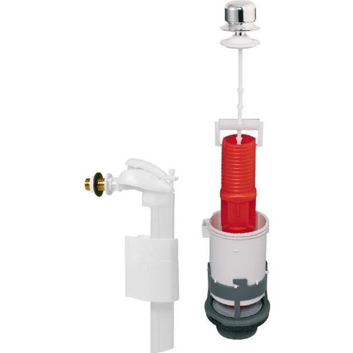WIRQUIN Mécanisme de WC tirette MX90 + Robinet flotteur latéral F91