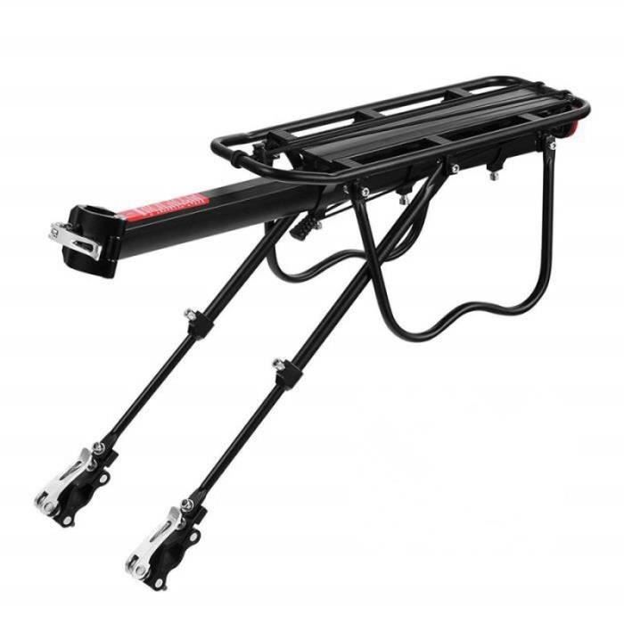 QQ33636-Vélo Porte Bagage, Universel Transporteur Vélo arrière Footstock Rack Aluminium Réglable Panier VTT Support Tige de Selle