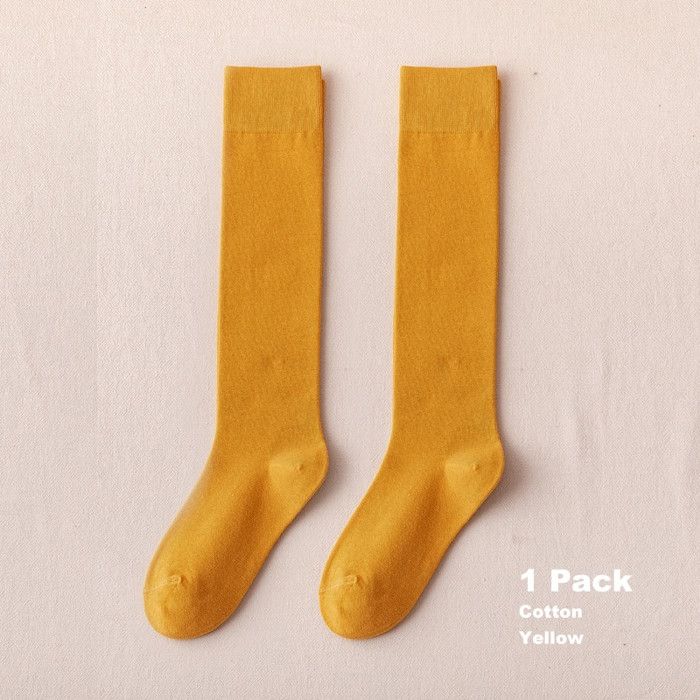 HIMI HIMIFASHION Chaussettes Hautes Lolita Avec Nœud - Fourrure Thermique Tricot Femme