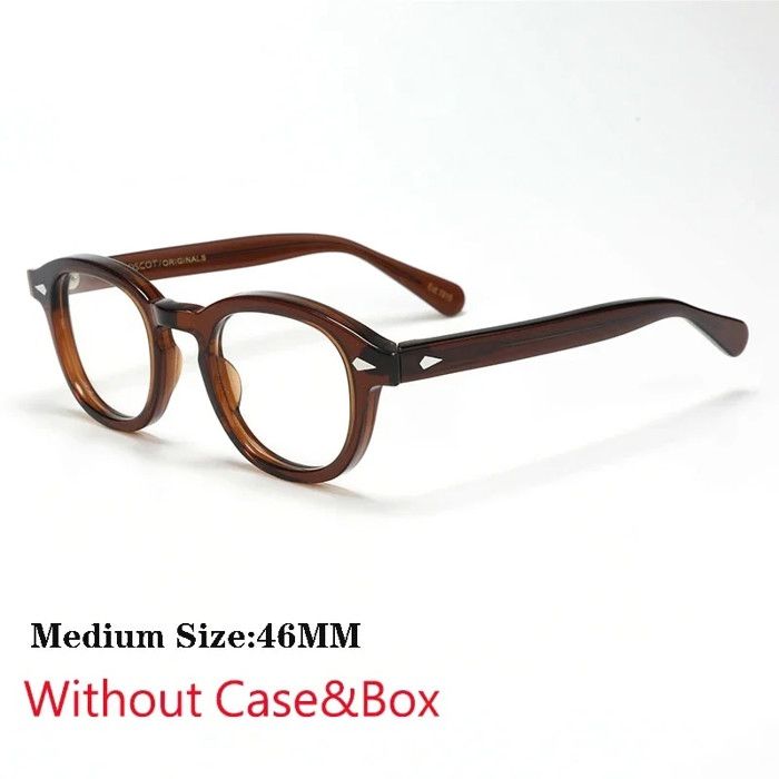 Lunettes De Soleil Johnny Depp PIFWEAR - Monture Marron Acétate, Verres Bleus - Taille 44 - Fabriqué En Italie - Neuf Avec étiquettes