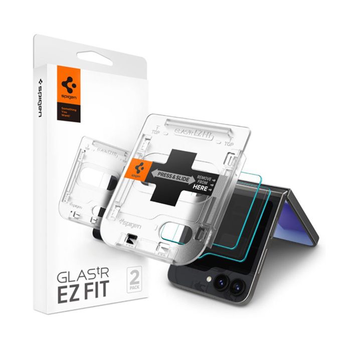 Verre trempé Spigen Glas.TR EZ Fit 2.Pack - Verre trempé pour Samsung Galaxy Z Flip 6 (2 pièces)