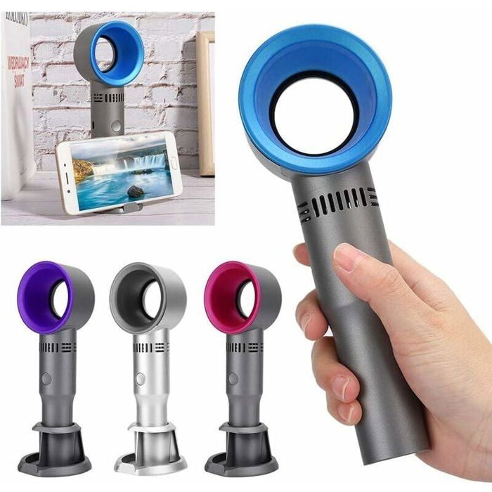 Ventilateur Main Sans Pales Mini Ventilateur Portable Rechargeable USB de Quatrime Gnration couleurs multiples Largeight - Largeight
