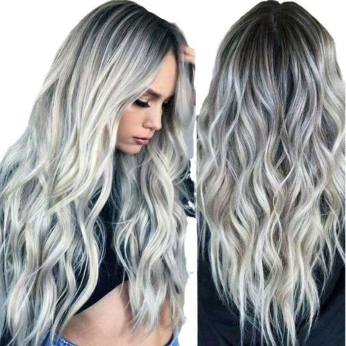 Blond Longueur d'épaule Perruque Bouclés Perruques de Cheveux Ondulés
