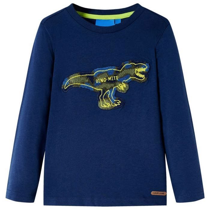 T-shirt enfants à manches longues bleu marine 92/104/116/128/140