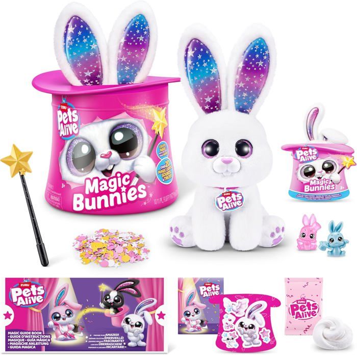 Pets Alive Magic Bunnies de ZURU Peluche Interactive (White)