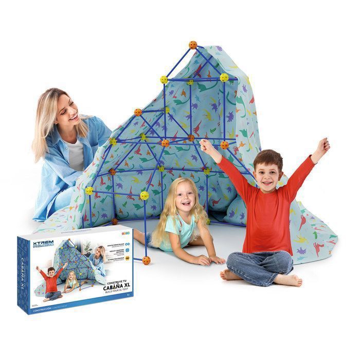 Build Your Cabin XL - Big Minds Kit de construction solide pour enfants : Construction pour enfants 102 pièces