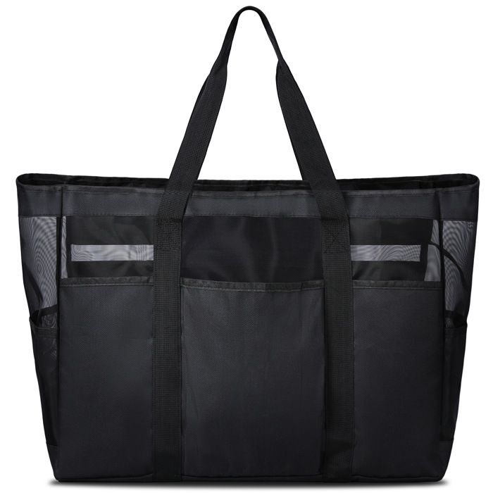 Grande Sac de Plage XXL Famille 45L Sac de Voyage Pliable 50x35x20cm Multi  (Noir)