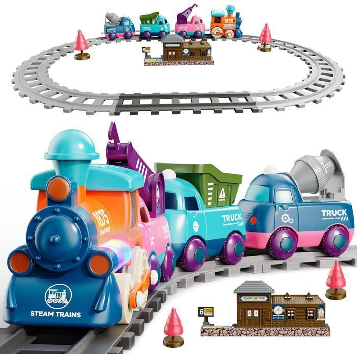 Train Électrique pour Enfants - Connexion Magnétique - Circuit Train