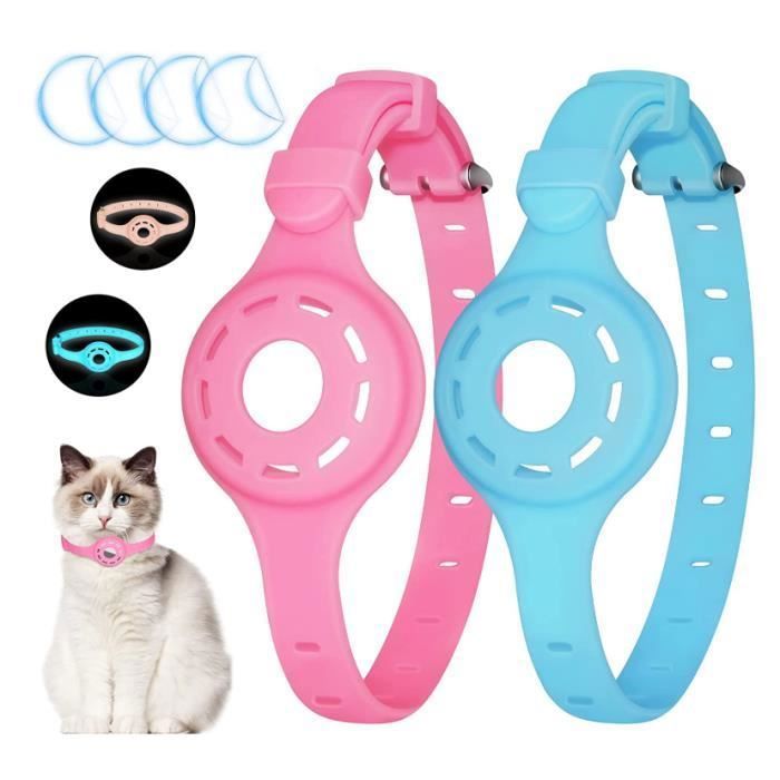 Comparer les prix de Colliers de chat 2 pièces colliers de chat anti-étirement colliers de chat doux et confortables lueur imper BAGUETTE DE DRESSAGE