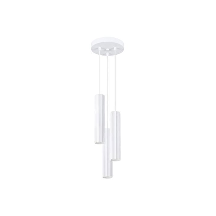 Suspension Aluminium Blanc GU10 3 Karbon
