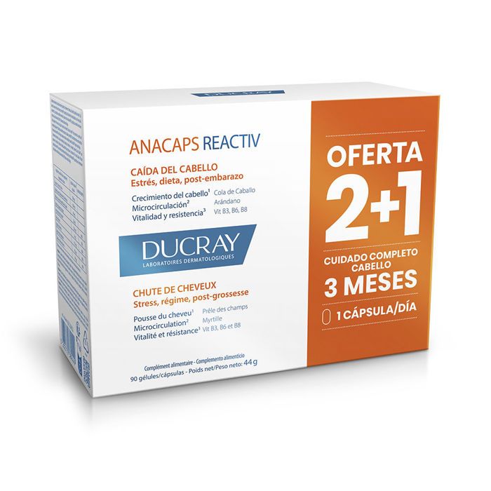 ANACAPS REACTIV Complément alimentaire pour chute de cheveux réactive 90