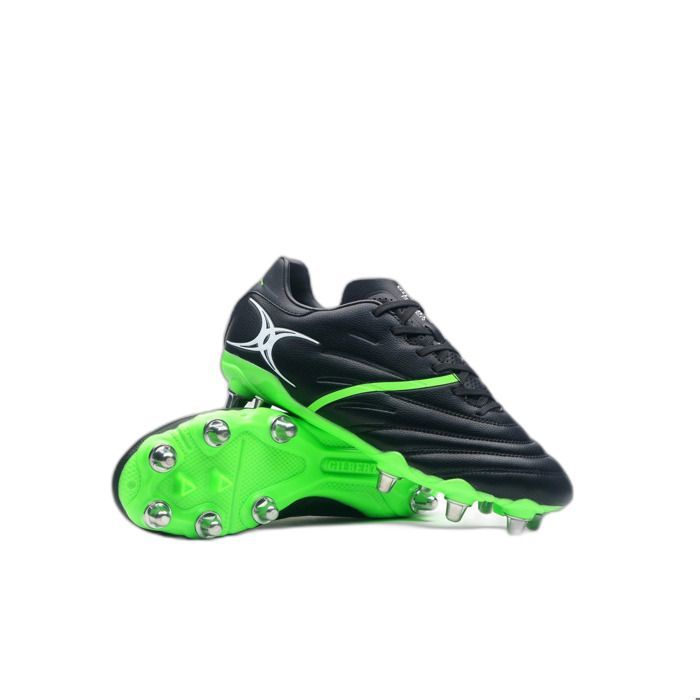Chaussures de rugby Gilbert X20 Pwr 8S - noir / fluo green Chaussures de rugby Gilbert X20 Pwr 8S - noir / fluo green