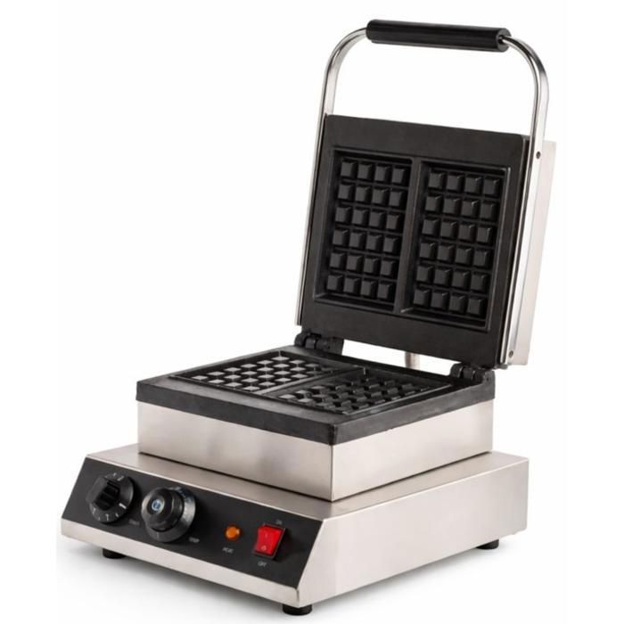 Gaufrier professionnel - 2 plaques inox - 16 kW - thermostat 50-300°C - plaques fonte antiadhésive 240x240 mm