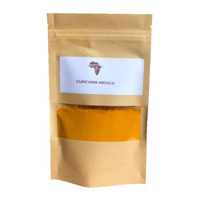 Curcuma Moulu 50g - Curcuma Longa - Épice Dorée Antioxydante pour Currys Golden Milk KISSAFRICA