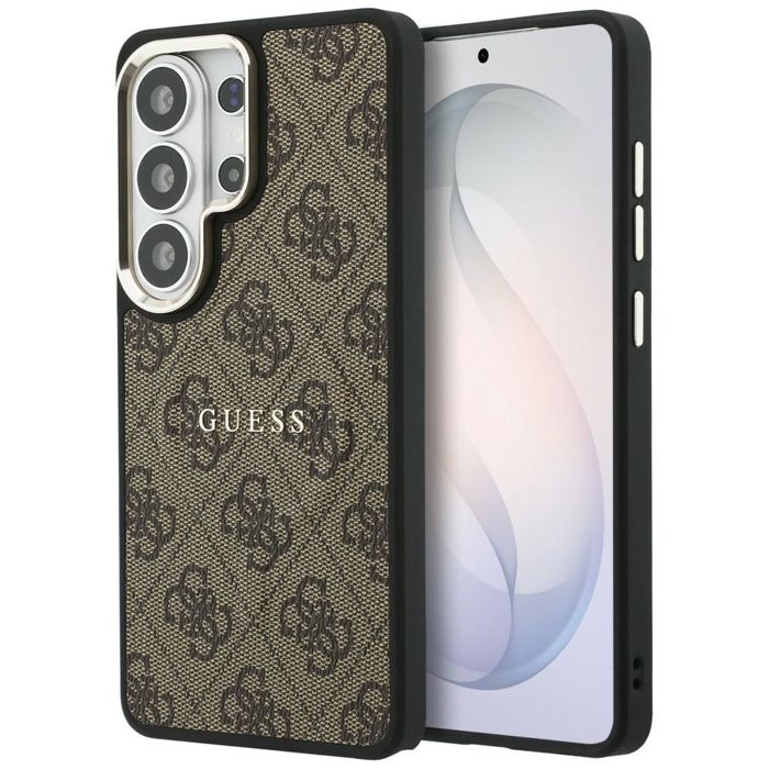 Coque Guess 4G Embossed Ring MagSafe pour Samsung Galaxy S26 Ultra - Brown