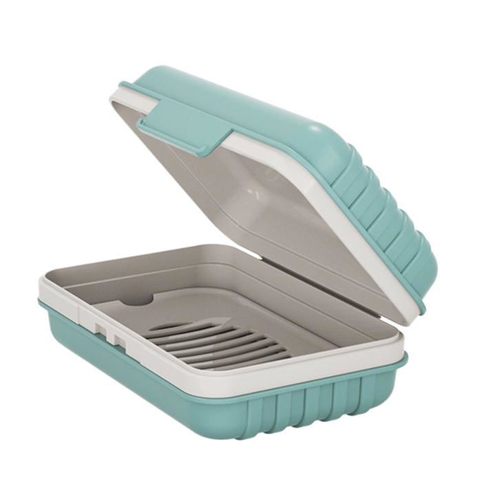1 PCS Porte-Savon Porte-Savon Support pour Savonnette de Douche Étui à Savon en Plastique avec Couvercle pour la Salle de Sport