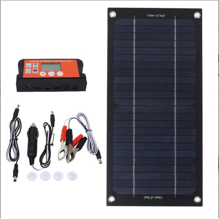Kit Solaire 600W avec Contrôleur - Shipenophy - Modèle Universel - Noir/Argenté - Silicium - 600W