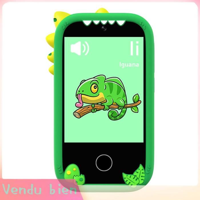 Garosa Jouets pour smartphone pour enfants Téléphone intelligent pour enfants à écran tactile de 2 8 pouces video lecteur Bleu Vert
