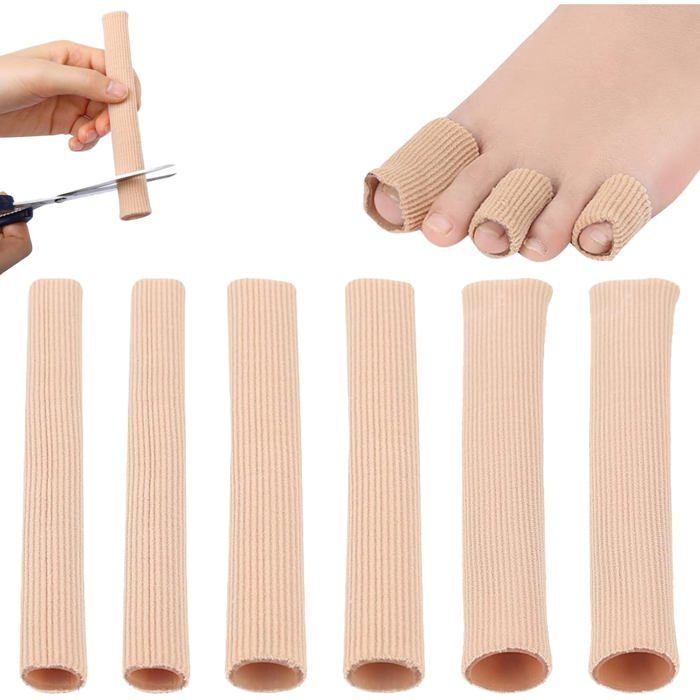 Lot De 6 Pansements Tube Orteil S/M/L，Tubes Protection Orteils，Protection Orteils Pied Frottement Tube Protege Orteil