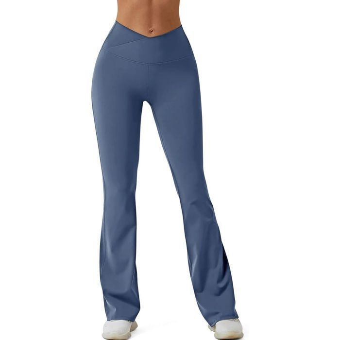 Leggings - REORIA - Flare taille croisée - Taille haute - Coupe amincissante - Gris