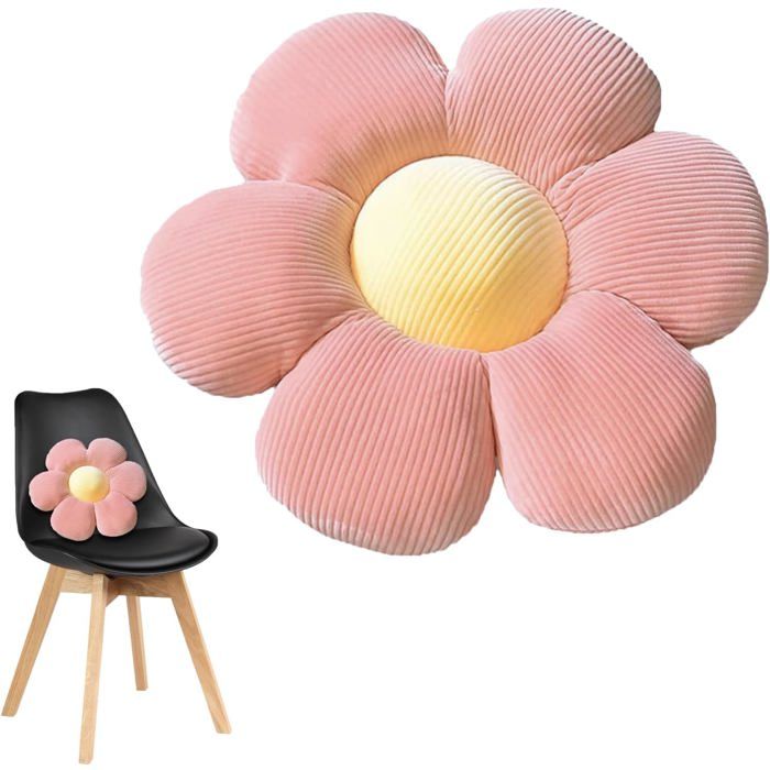Coussin Canape Decoration Objet Kawaii Deco Chambre Ado Fille pour Siège Canapé Jardin Salon Intérieur (40x40cm Rose Jaune)
