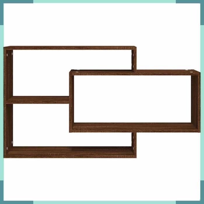 Étagère murale - 815290 - Chêne marron - 104 x 20 x 58 5 cm - Bois dingénierie