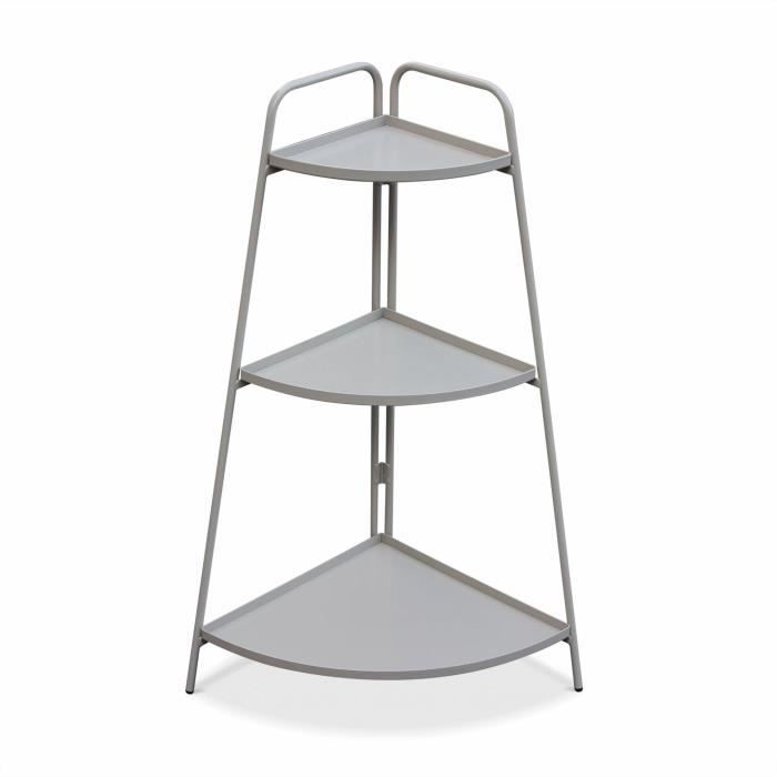 Etagere D Angle Alicia Gris Taupe Pour Interieur Et Exterieur Meuble De Rangement 3 Etages Etagere Plantes Acier Achat Vente Etagere Murale Etagere D Angle Alicia Gris Cdiscount