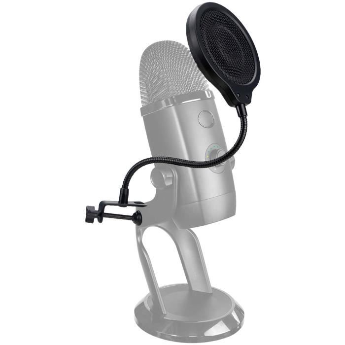 Filtre Anti Pop Professionnel du Micro Blue Yeti X - Bouclier de Microphone  avec 3 Couches Améliorant la Qualité Sonore pour A6 - Cdiscount TV Son Photo