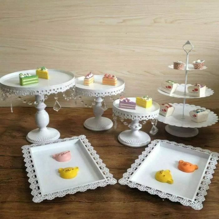 12 Pcs Porte Gateaux Elegante Support Gateau Presentoir A Dessert En Metal Fete De Mariage D Anniversaire Decoration Cdiscount Maison