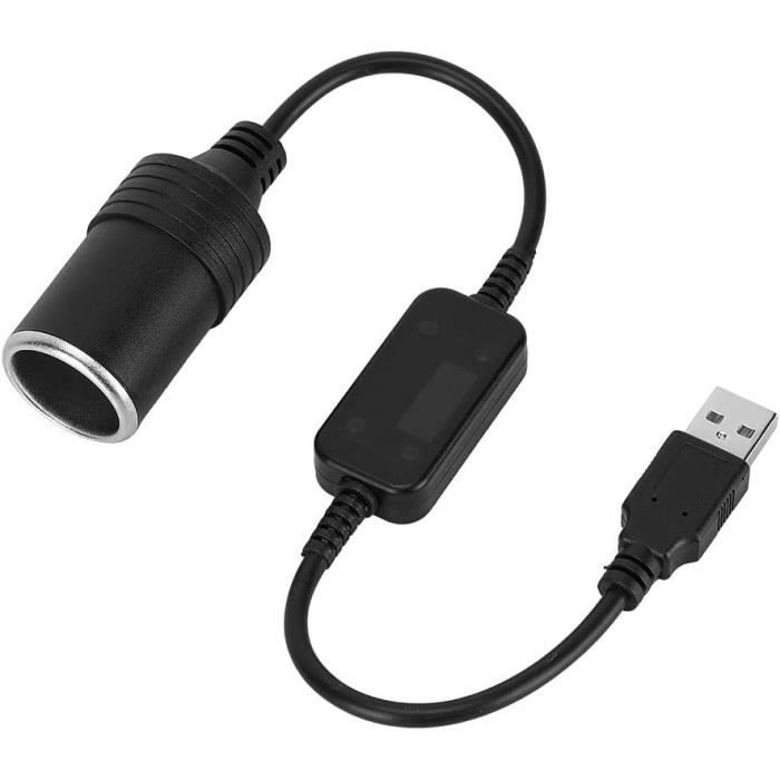 Adaptateur Usb Allume Cigare Voiture Câble Allume-Cigare USB 90° RIIEYOCA - 1,2 M, Pour Dash Cam, GPS, Détecteur Radar Adaptateur Dashcam