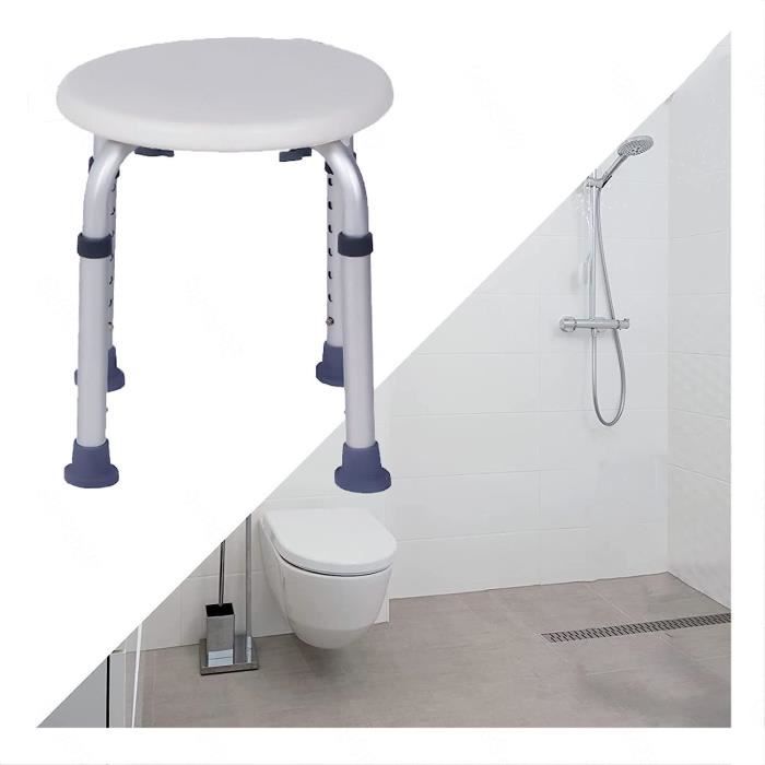 Banc Bois VOTZAAQ Banc De Douche D'angle En Métal, Tabouret De Douche Imperméable Pour Douche Intérieure, Repose-pieds De Douche, Banc De Salle De Bain, Tabouret De Douche Pour Rasage Des Jambes, Noir