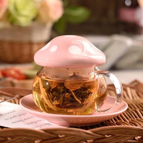 Tasse à Thé En Verre Avec Infuseur En Forme De Poissson - Design Chat, Pour Amoureux Des Chats, 11x7x15cm - 6