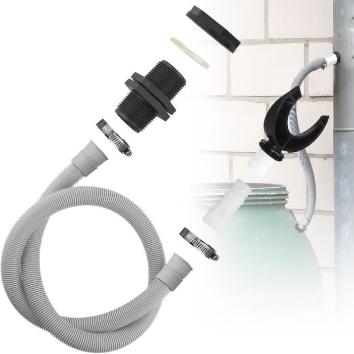Kit De Raccordement Pour Citernes D’eau De Pluie - Tuyau 50 Cm, Connecteurs 25 Mm, Filetage 3/4"