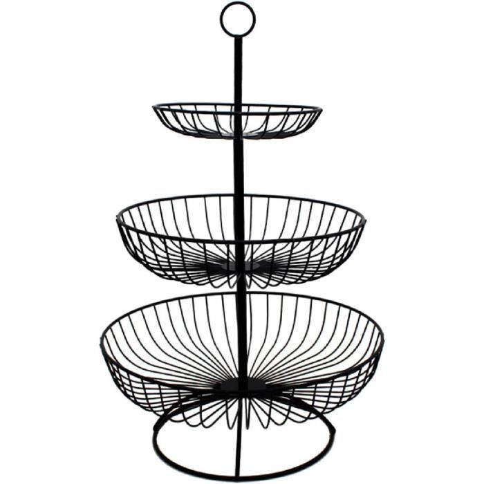 ANCIENNE CORBEILLE A Fruits Vintage Osier Et Fer A Pied Tripode EUR 35