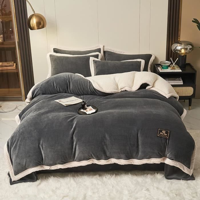 Housse De Couette Réversible En Polaire Sherpa Housse De Couette En