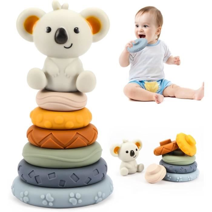 Jouets empilables en bois pour bébé Jouets d'apprentissage sensoriel de