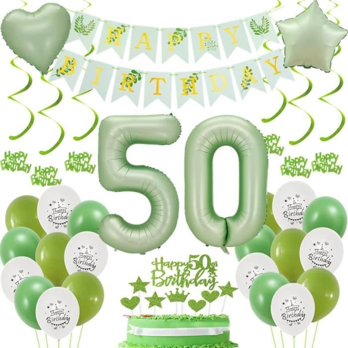 Decoration Anniversaire 40 ans, Ballon 40 ans Bleu Argent, Anniversaire Bannière Confettis Argent pour Deco Anniversaire 40 ans
