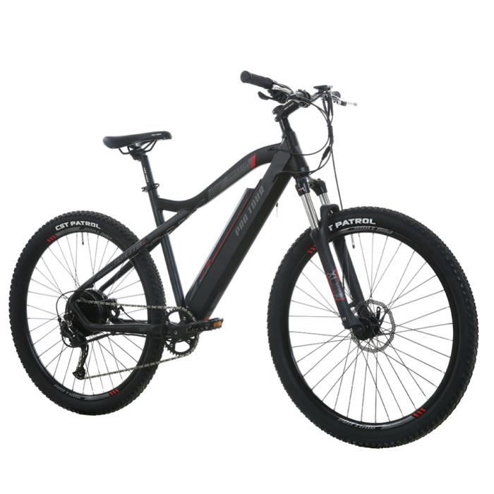 VTT Électrique ProTour M920 29'' Rouge Noir Shimano 9 vitesses Batterie 36V 13Ah - Autonomie 90 km