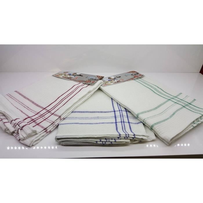 Lot de 3 torchons métis coton-lin colas La Redoute Interieurs | La Redoute