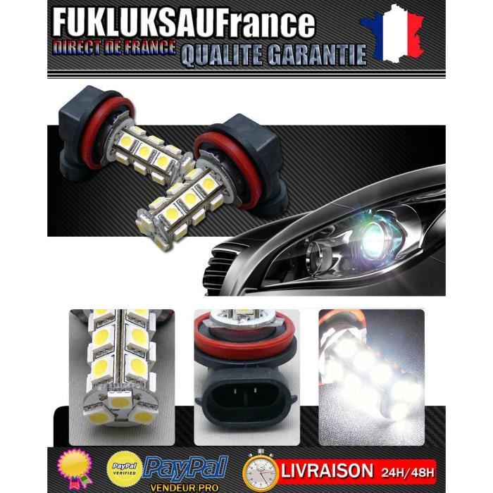 Ampoules LED H1 - 2 Pièces 6000K Blanc - 24 SMD 4014 - Pour Phares, Antibrouillard Et Feux De Jour - 12V