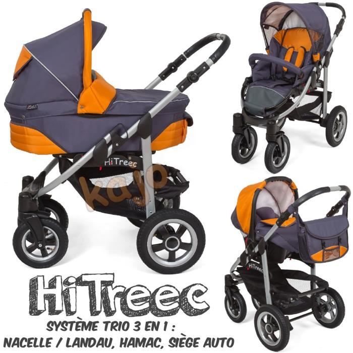 poussette trio chicco orange