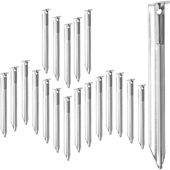 Alwaiiz – Lot De 20 Sardines De Tente En Aluminium 18 Cm, Solides, Pour Camping, Pêche, Pique-nique